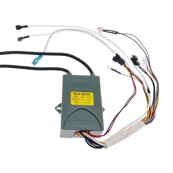 Novixy Single Spark Dual Solenoid Valve Pulse Igniter Controller for Water Heater, 3.0V DC 13KV Output Gas Ignition Module with Thermostat Regulation, Grey ABS Housing