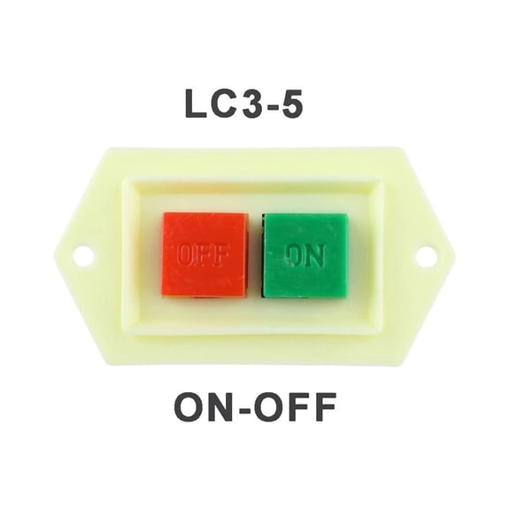 Novixy Start Stop Push Button Switch for Drill Grinder Cutting Machine, LC3-5/LC3-10 On/Off Control with Lockable Cover, 380V 10A Industrial Power Tool Safety Switch
