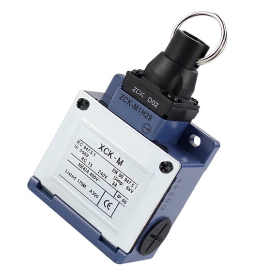 Novixy XCK-MR202 Pull Rope Switch, 220V 3A NO+NC Emergency Stop Safety Travel Limit Switch with Roller Rocker, Waterproof Metal Housing for Industrial Machinery