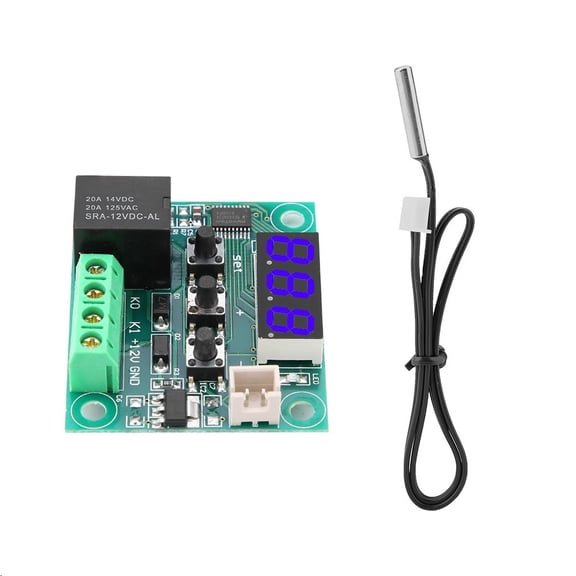 Novixy Xh-W1209 Digital Temperature Controller With High Accuracy Thermostat Switch, Dc 12V Relay Output, Waterproof Sensor tools,Blue