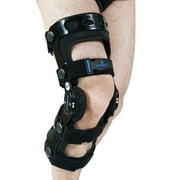 Nvorliy Orthopedic Knee Brace, Hinged ROM Knee Orthosis for ACL/MCL/PCL/Ligament Injuries, Arthritis(OA), Meniscus, Osteoarthritis - Fit Men & Women (Right, Small)