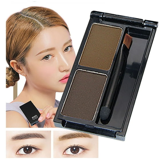 Novo 2-Panel Eyebrow Powder- Two-Color Waterproof & Sweat-Proof Eyebrow Makeup, Natural Finish, Easy to Apply, Long-Lasting Brow Enhancer, Halloween, Christmas, Thanksgiving, 1pc W Makeup Organizers