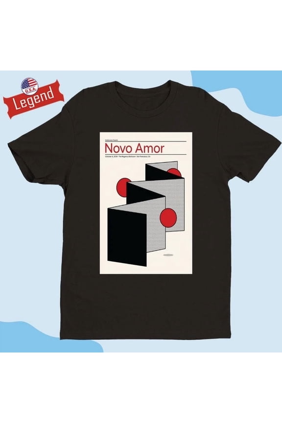 Novo Amor October 4 2025 The Regency Ballroom In San Francisco Ca Tour T-shirt