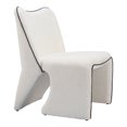 thumbnail image 1 of Novo Accent Chair Ivory Accent Chair, Modern Style, Electroplated stainless steel leg, Plywood, Indoor Living, 1 of 5