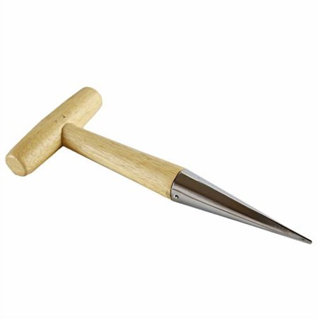 Novo Stainless Steel Hole-Dig Tool, 11-Inch Wood handle