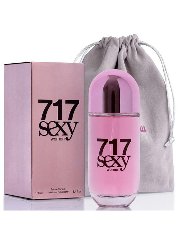 NovoGlow 717 Sexy Women- 100ml/3.4 Fl Oz Eau De Parfum Spray - Long Lasting Floral Citrusy & Powdery Fragrance Smell Fresh & Clean All Day Includes Carrying Pouch Gift for Women for All Occasions