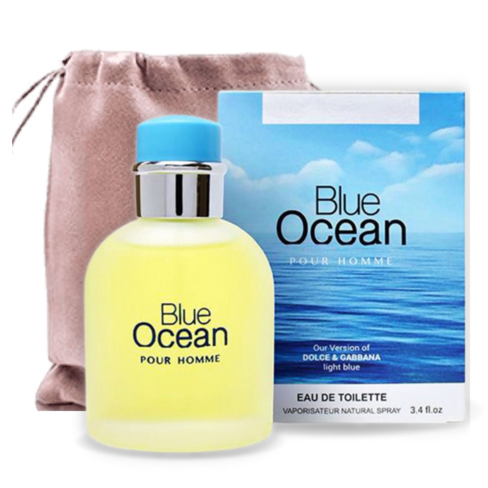 NovoGlow Blue Ocean Pour Homme- Eau De Toilette Spray 3.4Oz-P