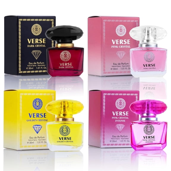 NovoGlow Eau de Parfum Verse 4-Piece Mini Perfume Gift Set for Women – Floral, Fruity & Woody EDP Collection