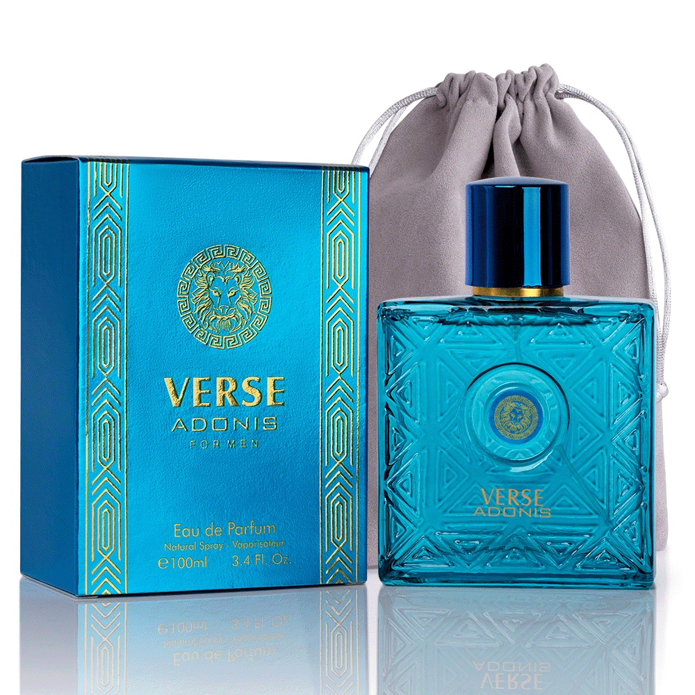  NovoGlow Verse Adonis for Men 3.4 Fl. Oz. 100ml Men's Perfume  Carrying Pouch Refreshing Combination of Woody Floral & Fruity Scents - Masculine  Scent Lasts All Day A Gift for Any Occasion : Beauty & Personal Care