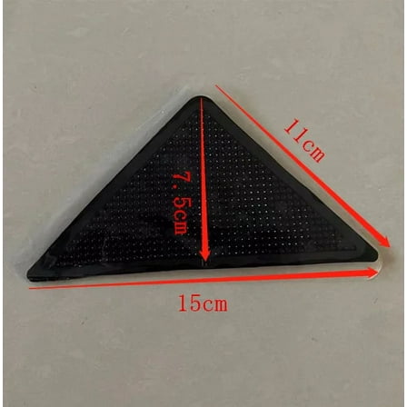 NovoSphere 4PCS Anti Slip Anti Curling Carpet Patch Reusable Washable Carpet Patch Fixed Sticker Floor Rug Mat Tape Corners Pad