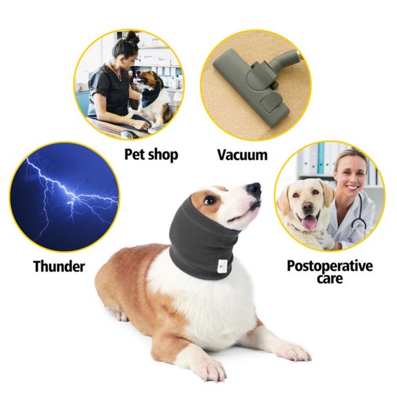 Novobey Dog Quiet Ear Covers for Noise Protection, Calming Ear Muffs for Dogs/Cats - Hood for Anxiety Relief and Calming