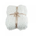 thumbnail image 1 of Novobey Hand Chunky Knitted Bed Blanket Thick Yarn Braided Throw Comfy Blanket for Couch, 1 of 7