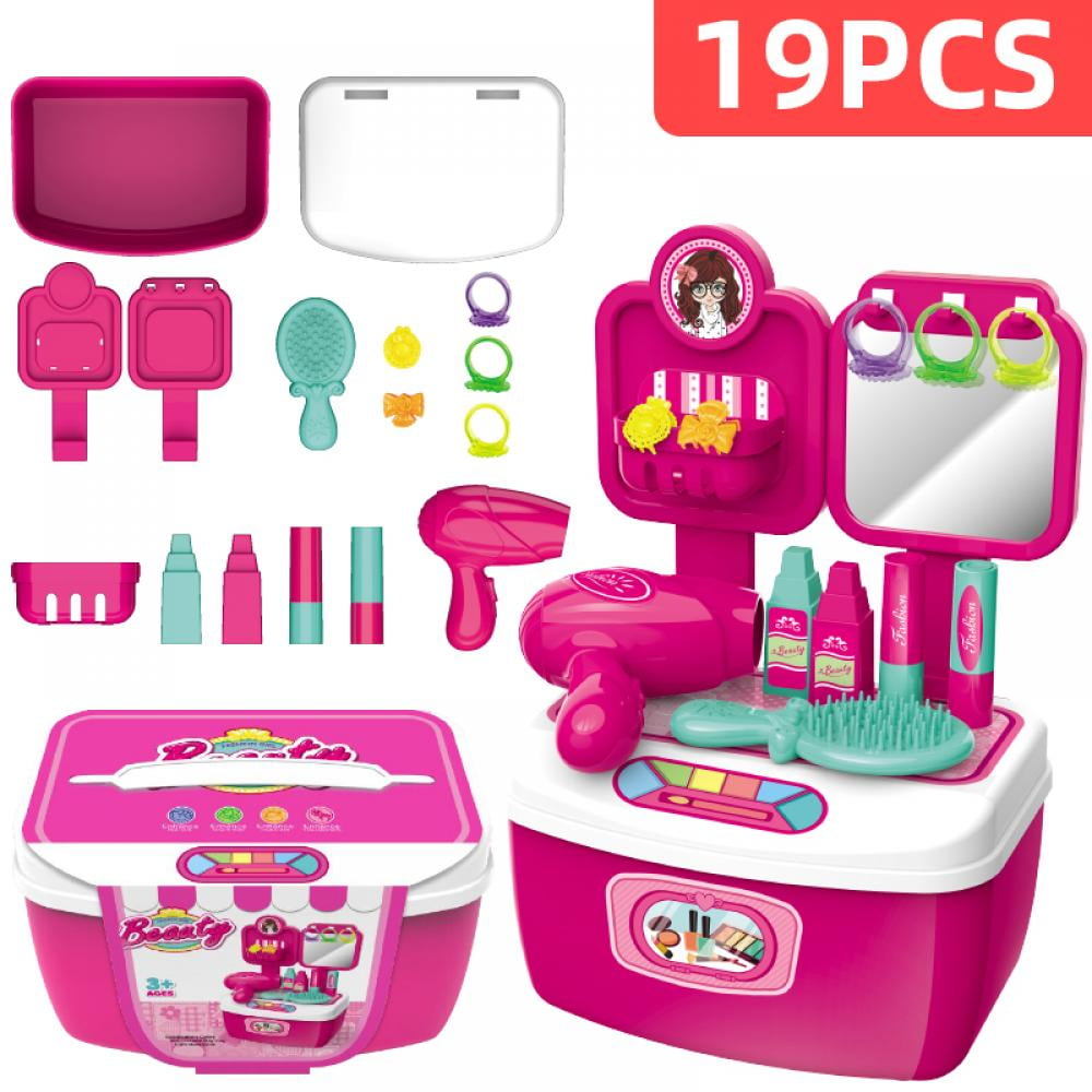 Novobey Pretend Play Cooking Set Makeup Toys for Kids Children Baby Girl Role play Toy Multi piece Ages 3