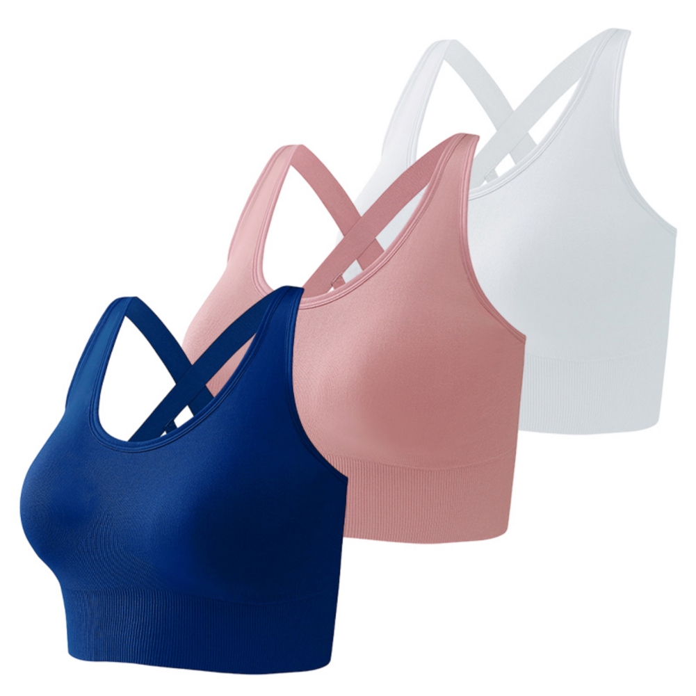 Novobey Sports Bra for Women Workout Crop top Racerback Tank Top with