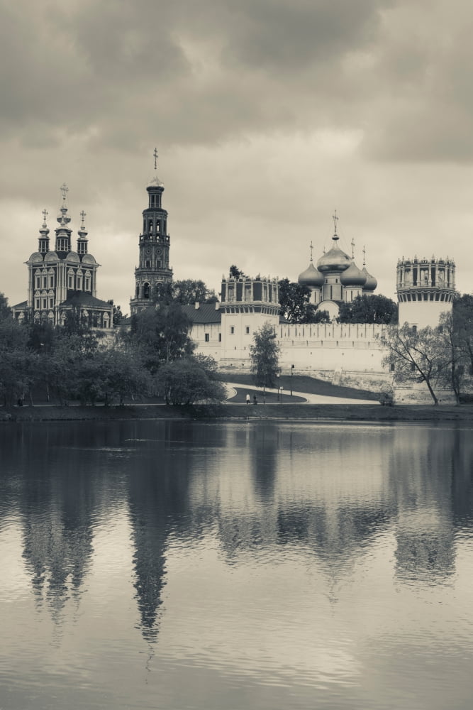 Novodevichy Monastery at late afternoon Khamovniki-Area Moscow Russia Canvas Art - Panoramic Images (27 x 9)