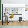 thumbnail image 1 of Novogratz Axel Metal Loft Bed with Desk and Shelves, Full, 1 of 17