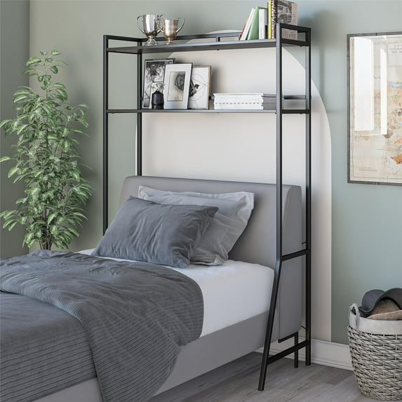 Novogratz Beverly Over-The-Bed Storage for Twin & XL Twin Beds, Espresso/Black