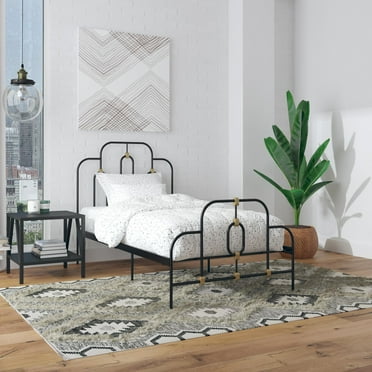 Novogratz Boutique Olivia Metal Bed, Multiple Sizes and Colors Available