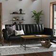 thumbnail image 1 of Novogratz Brittany Futon, Black Faux Leather, 1 of 22