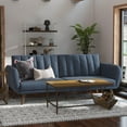 Novogratz Brittany Futon, Blue Linen