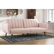 Novogratz Brittany Futon, Pink Linen