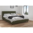 thumbnail image 1 of Novogratz Brittany Upholstered Bed, Full, Green Linen, 1 of 13