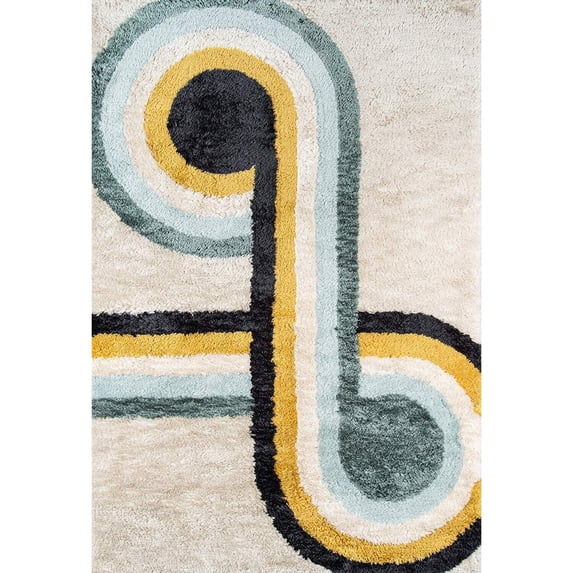 Novogratz Bullseye Blue Rug, BLUE
