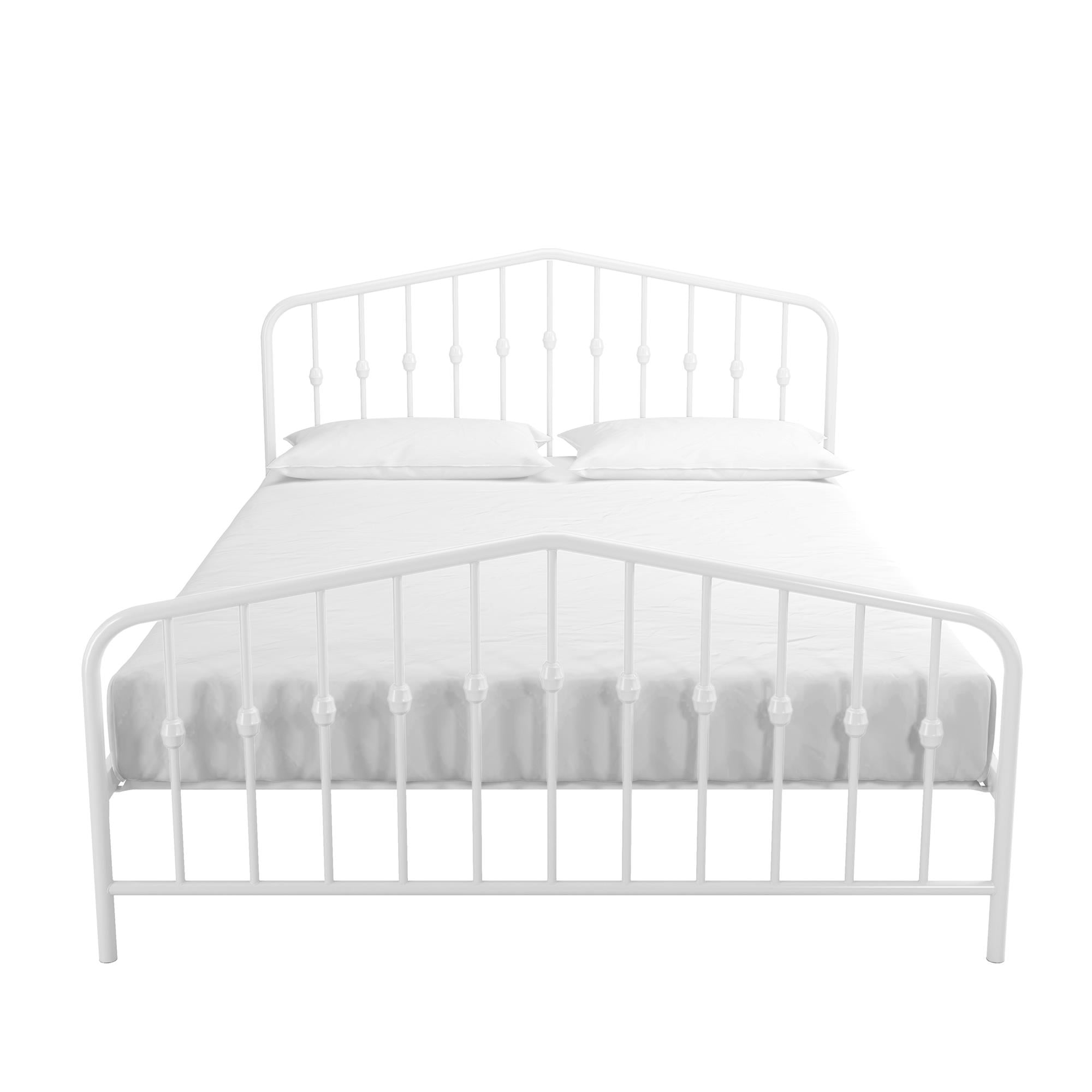 Novogratz Bushwick Metal Bed, Full, Off White - Walmart.com