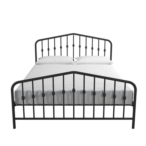 Novogratz Bushwick Metal Bed, Queen, Black
