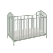 Novogratz Bushwick Metal Crib with Adjustable Mattress Height, Nursery Furniture, Sage