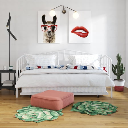 Novogratz Bushwick Metal Daybed & Trundle, Twin, Off White