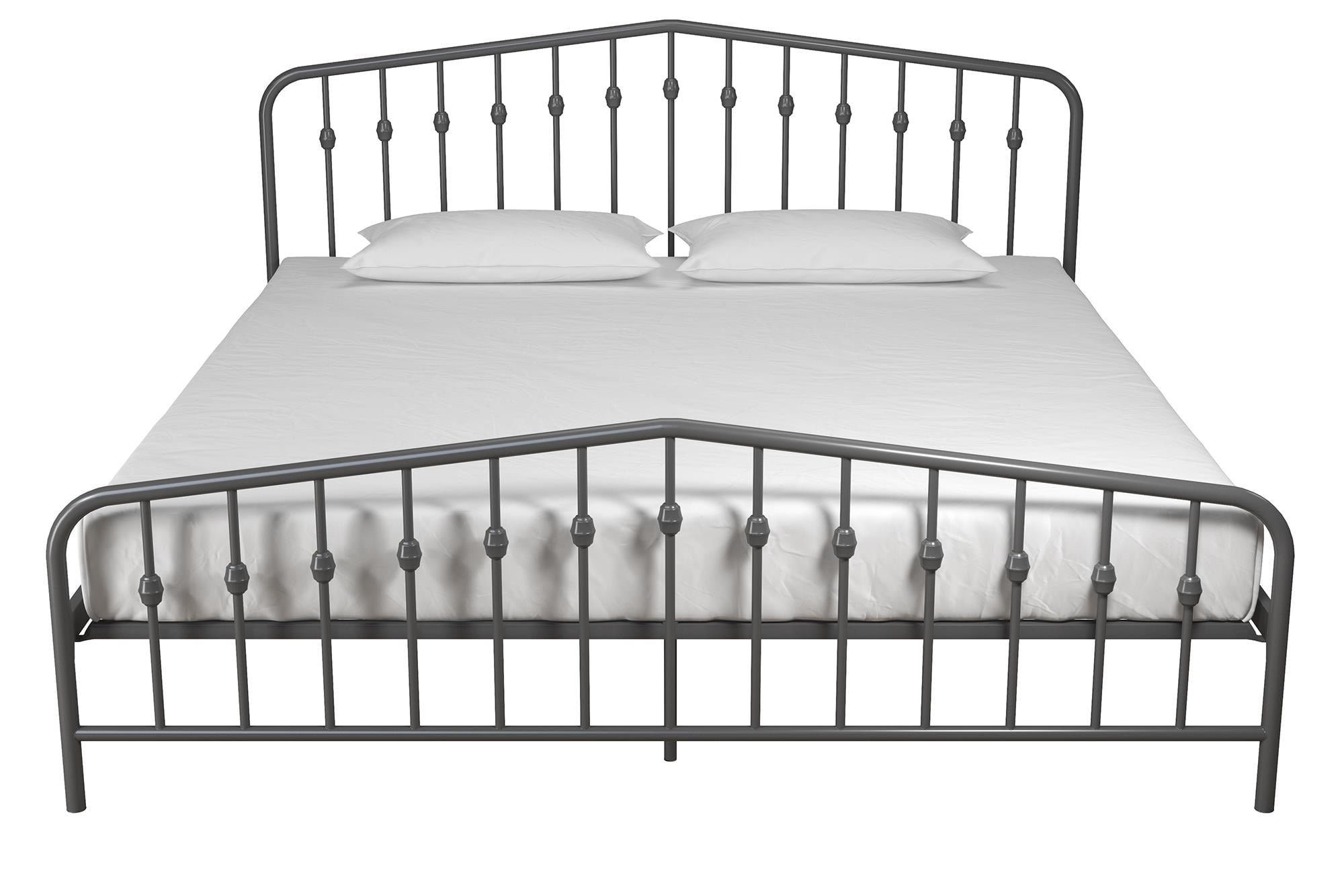 Novogratz Bushwick Metal Platform Bed Frame with Headboard, King