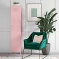 thumbnail image 1 of Novogratz Cache 1-Door Tall Single Metal Locker Style Storage Cabinet, Bashful Pink, 1 of 12