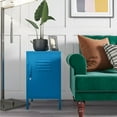 thumbnail image 1 of Novogratz Cache Metal Locker Style Living Room End Table, Bright Blue, 1 of 14