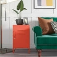 thumbnail image 1 of Novogratz Cache Metal Locker Style Living Room End Table, Orange, 1 of 14