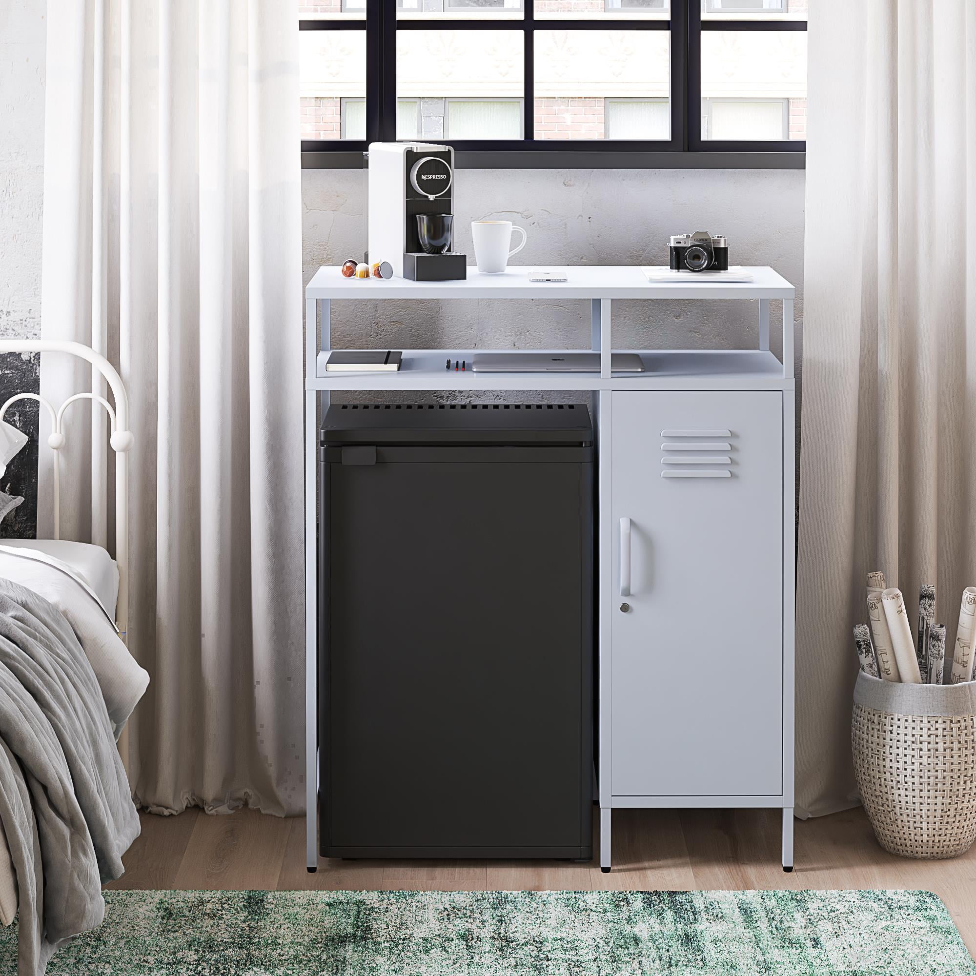 Novogratz Cache Metal Locker-Style Mini Refrigerator Organizer
