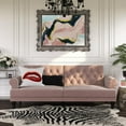 thumbnail image 1 of Novogratz Cassidy Upholstered Futon, Blush Velvet, 1 of 23