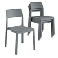 thumbnail image 1 of Novogratz Chandler Dining Chairs, Indoor/Outdoor, 4-Pack, Charcoal, 1 of 5