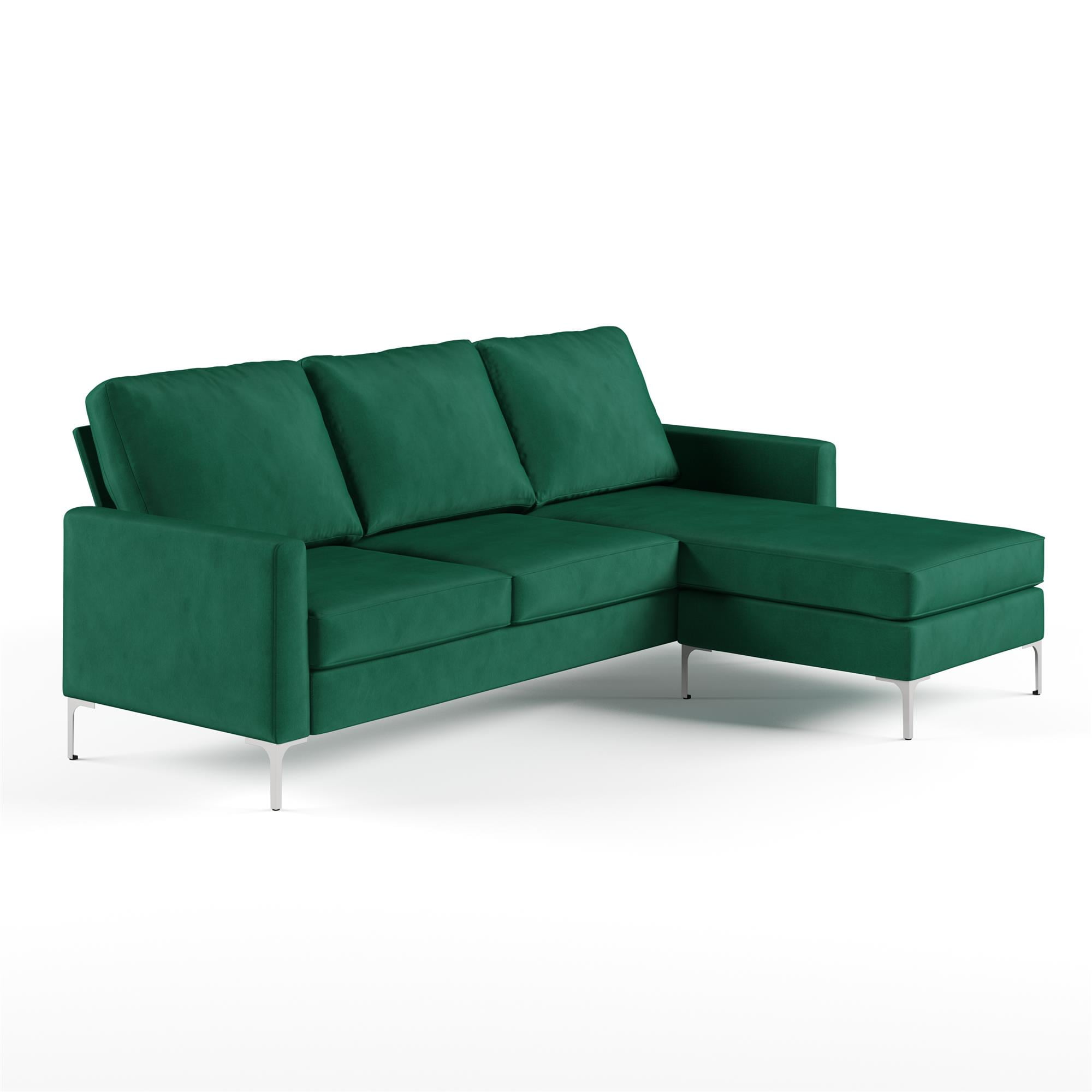 Novogratz chapman sectional sofa with chrome legs online