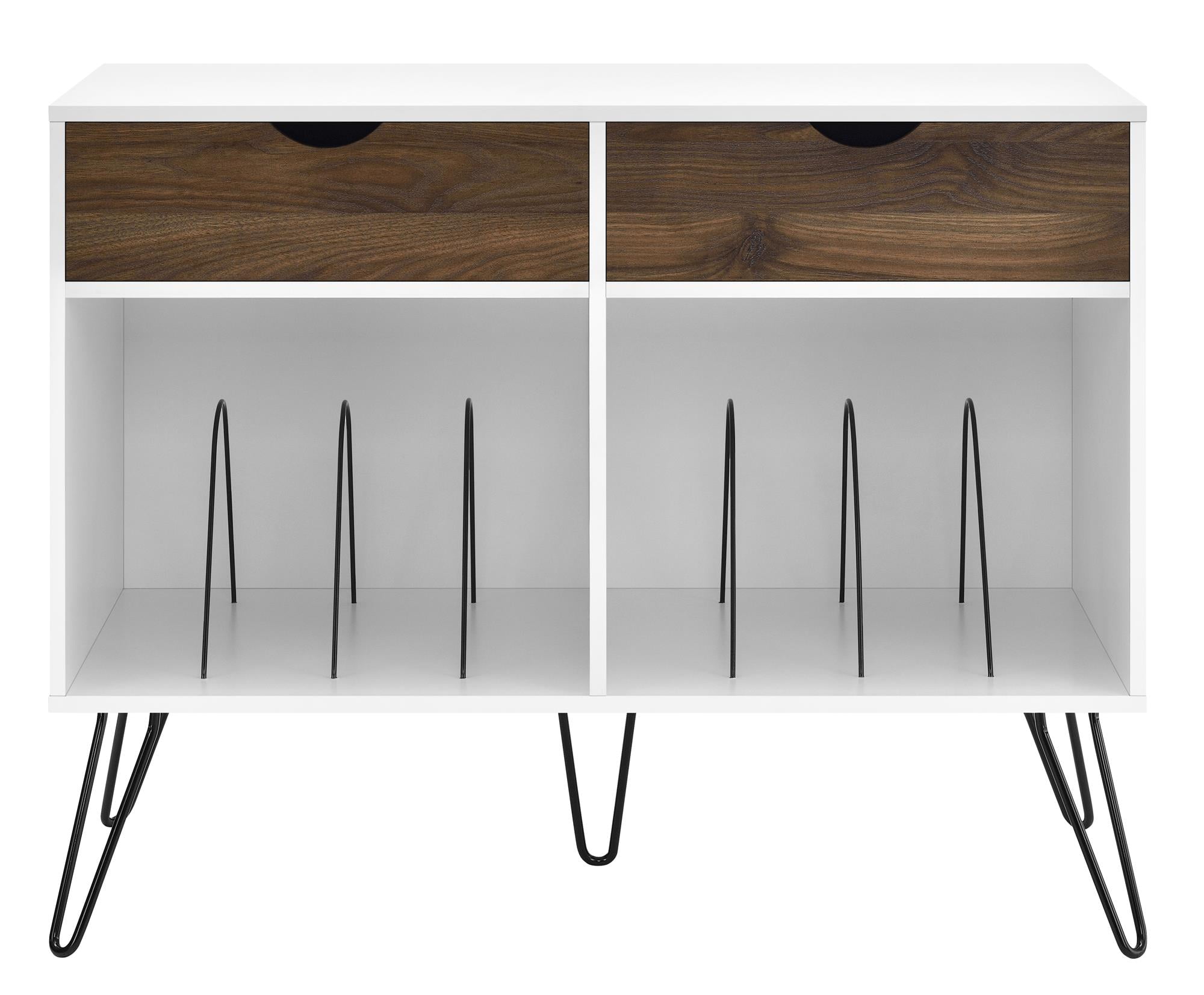 Novogratz Concord Turntable Stand with Drawers, Multiple Colors