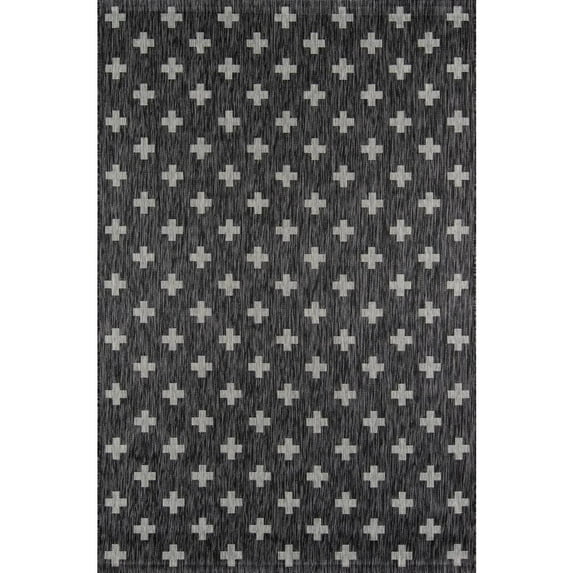 Momeni Novogratz Villa Machine Made Charcoal Area Rugs 2' X 3'