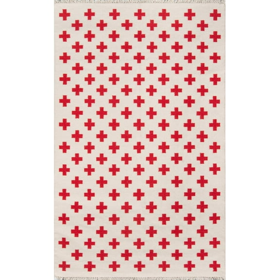 Novogratz by Momeni Topanga Lucille Flat Weave Ivory Wool Rug 7'6" X 9'6"