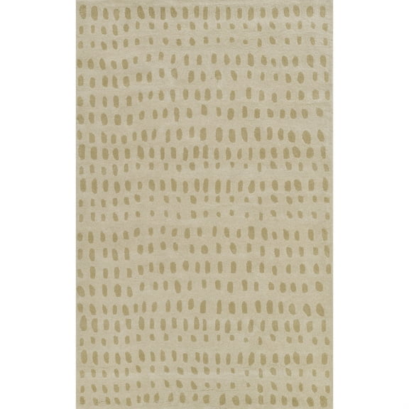 Novogratz Delmar Collection Wool Area Rug, Beige, 3'6" x 5'6" Size Mat for Living Room, Bedroom, Dining Room, Nursery, Hallways, and Home Office