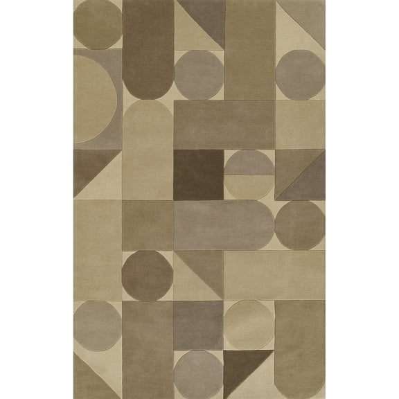Novogratz Delmar Collection Wool Area Rug, Neutral, 2'3" x 8'0" Runner Size Mat for Living Room, Bedroom, Kitchen, Hallways, and Home Office