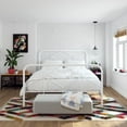 thumbnail image 1 of Novogratz Francis Farmhouse Metal Bed, Full Bed Frame, White, 1 of 17