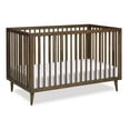 Novogratz Harper 3in1 Convertible Baby Crib for Nursery, Walnut