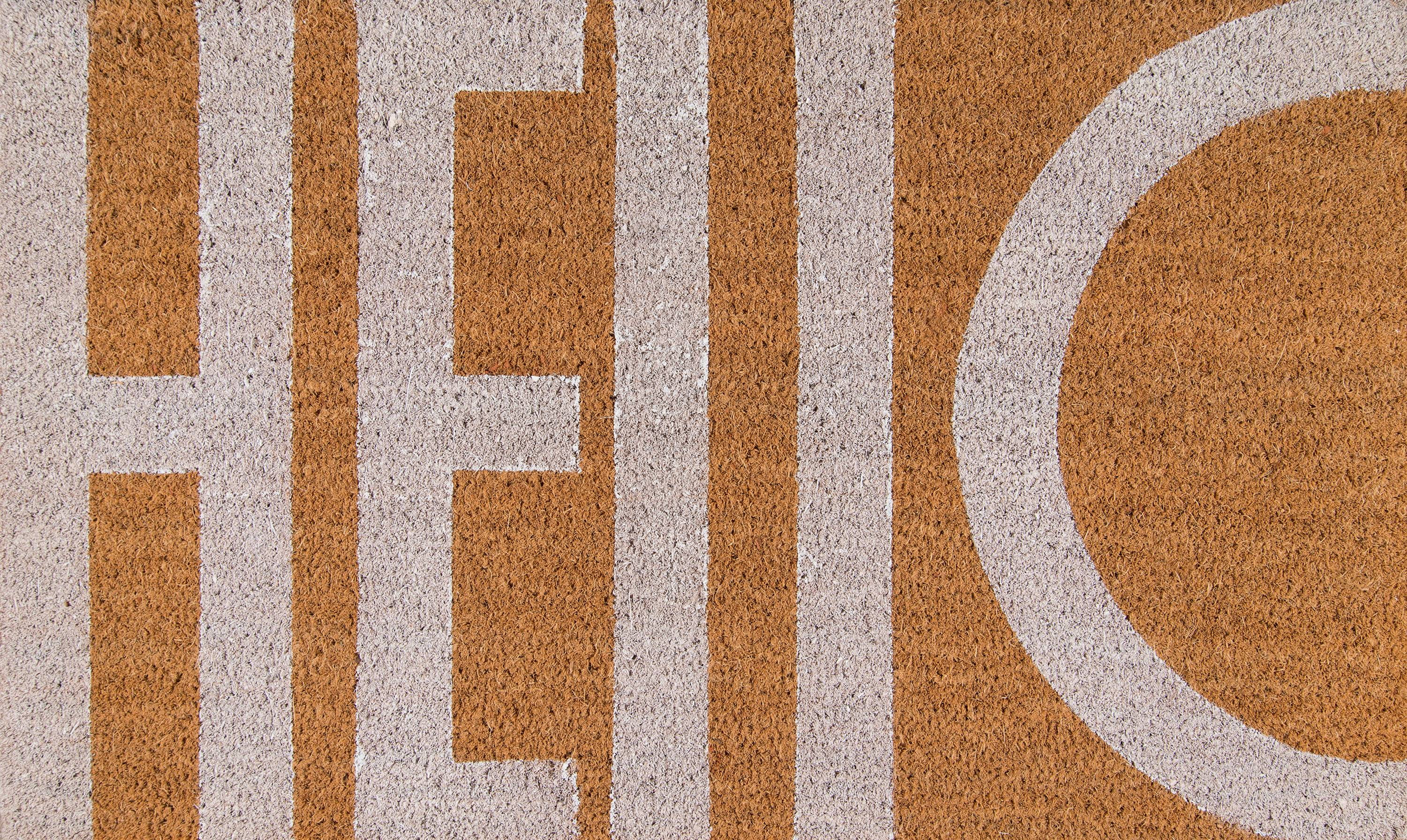 Retro Hello Coir Outdoor Doormat 18" x 30"