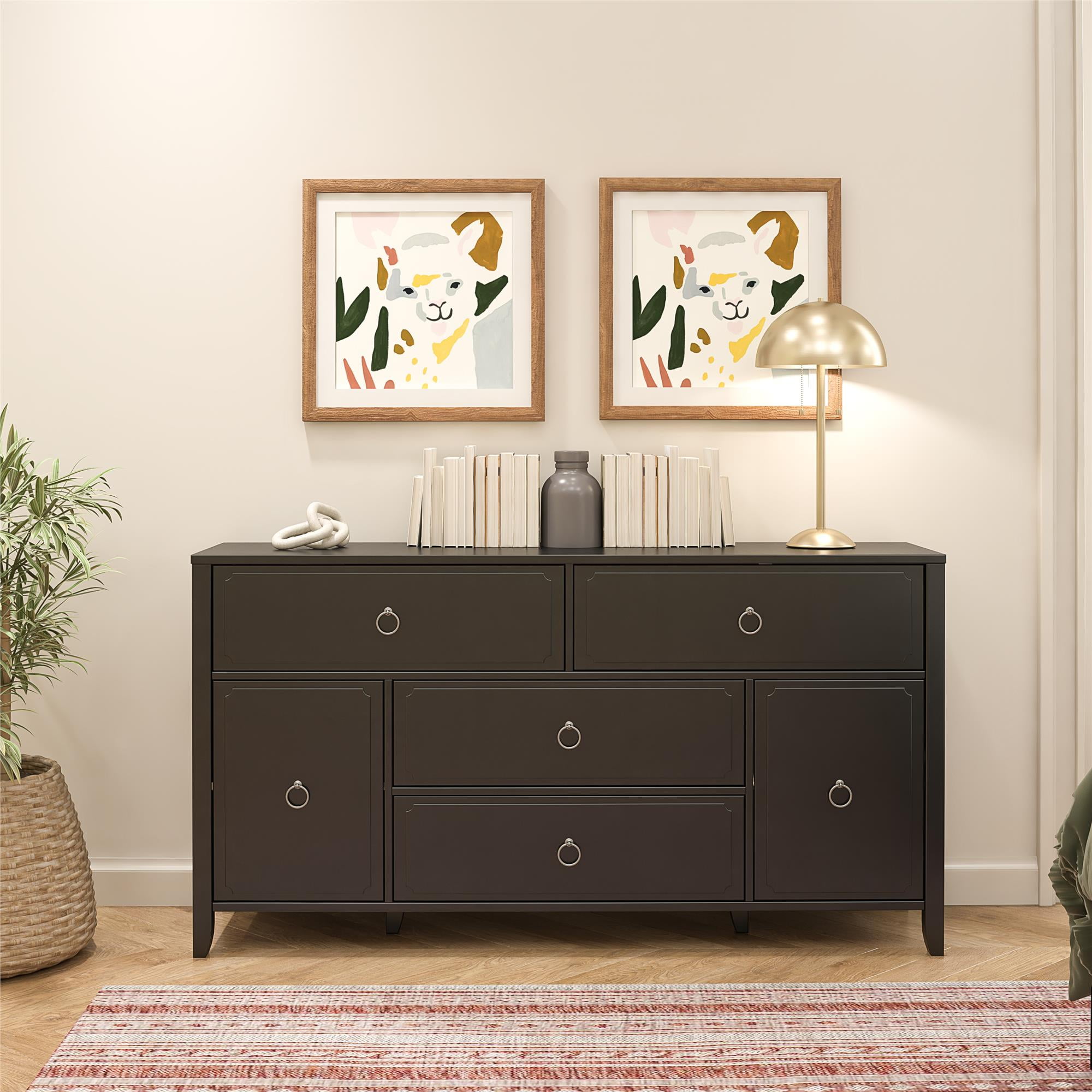 Black and sale tan dresser