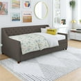 thumbnail image 1 of Novogratz Her Majesty Daybed and Trundle, Grey Linen, 1 of 20