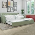 thumbnail image 1 of Novogratz Her Majesty Daybed and Trundle, Light Jade Green Linen, 1 of 21